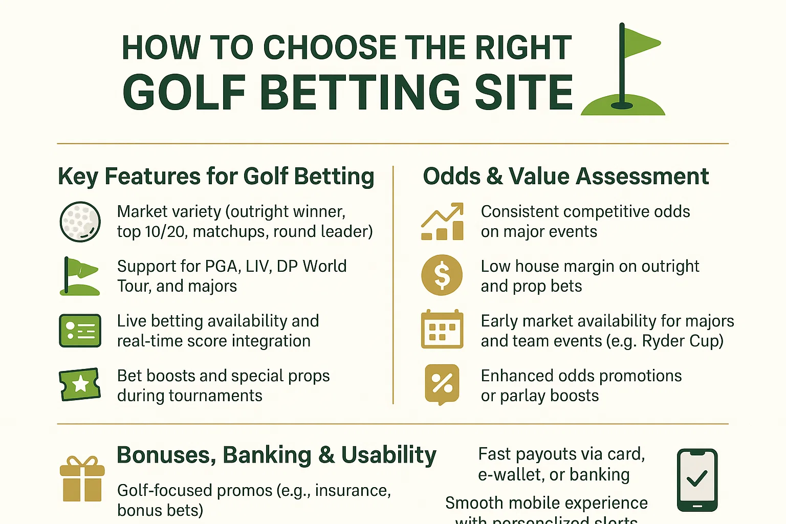 How to Choose the Right Golf Betting Site